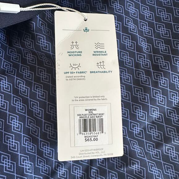 NWT Walter Lady Hagen Womens Blue and Navy Shorts Skirt Size XXL - Picture 5 of 10